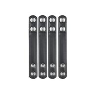Bianchi AccuMold Elite 7906 Chrome Snap Belt Keepers (Plain Black)
