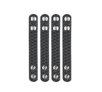 Bianchi AccuMold Elite 7906 - Set di 4 supporti per cintura cromati in vimini, colore: Nero