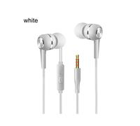 (BIANCO) 1 pz. Cuffie colorate Super Bass Crack cablate con microfono a pulsante, vivavoce Samsung