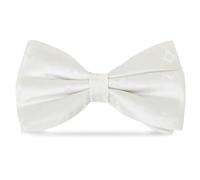 Bianco 100% seta tessuto Massonica papillon