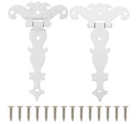 (Bianco) 2 pezzi Cerniera per capannone Cerniera per cancello in legno resistente Ferramenta per porta da esterno per capannone retrÃ²