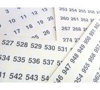 Bianco 25mm 2.5cm Rotondo Consecutivo Sequenziale Numero Etichette Adesivi