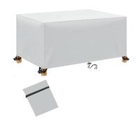 Bianco, 260x120x70cm, Copertura per mobili da giardino da esterno rettangolare, Resistente allo strappo 420D tessuto oxford, A prova di polvereImpermeabile anti-vento-ultravioletto copertura tavolo
