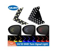 (BIANCO-33smd dinamico) ASLENT 2 pezzi/lotto Pannello LED SMD per indicatori di direzione e specchietto