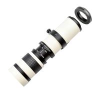 Bianco 420-800mm F8.3-16 Full Manual Messa a Fuoco Zoom Teleobiettivo Telescopi Per T Mount Per D3400 6D Fotocamere Digitali Zoom Lens