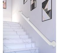 Bianco 6 piedi | Ringhiera regolabile da 80 cm a 6 m per uso interno ed esterno | Barra di supporto per corridoi e corridoi sicuri