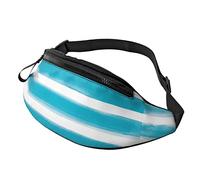 Bianco A Righe Azzurre Borsa A Tracolla Corridore Piccola Corsa Sport Sottile Alla Moda Per Fare Jogging Escursionismo Donna