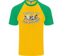 Bianco Acqua Rafting Pagaia Su Whitewater DA UOMO S/S Baseball T-Shirt