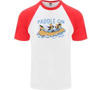 Bianco Acqua Rafting Pagaia Su Whitewater DA UOMO S/S Baseball T-Shirt