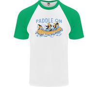 Bianco Acqua Rafting Pagaia Su Whitewater DA UOMO S/S Baseball T-Shirt
