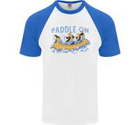 Bianco Acqua Rafting Pagaia Su Whitewater DA UOMO S/S Baseball T-Shirt