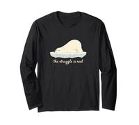 Bianco Arctic Ice Stanco Sleepy Pigro Divertente Orso Animale Maglia a Manica