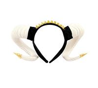 Bianco Argento Colore Corno di Pecora Forma Cosplay Fascia Artificiale A Forma di Bue Carnevale Materiali Halloween Colore Corno Del Diavolo Corni Bambini Argento Lungo Bianco Cosplay Donne
