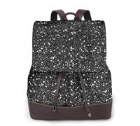Bianco Argento Grigio Glitter Diamante Glitter,Zaino da donna, impermeabile, leggero, in pelle PU, alla moda, da viaggio