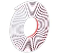 Bianco Autoadesivo 3d muro bordo striscia Peel e Stick Trim muro Sticker nastro decorativo per soffitto/angolo/specchio/mobili/porta/guardaroba/casa e decorazione auto (0.8CM*10M/0.31IN*32.8FT)