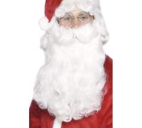 Bianco Babbo Natale Barba Deluxe Ricci Uomo Natale Accessorio Vestito