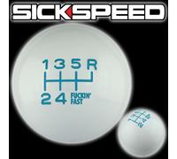 Bianco/Blu Fing Veloce Cambio Pomello 6 Velocità Corto Throw Selettore 16X1.5