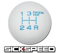 Bianco/Blu Fing Veloce Cambio Pomello Per 5 Velocità Corto Throw Leva 12X1.5