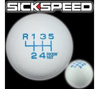 Bianco/Blu Fing Veloce Cambio Pomello Per 6 Velocità Corto Throw 12X1.25 S16