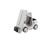 (Bianco) Caricabatterie wireless 5 in 1 con sveglia multifunzione per iPhone 11, 12, 13 e 14 Pro Max