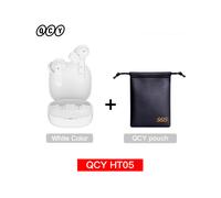 (Bianco con borsa) QCY HT05 ANC Cuffie wireless con cancellazione del rumore da 40 dB Cuffie Bluetooth