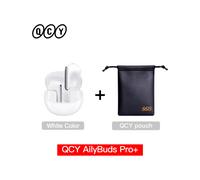 (Bianco con borsa) QCY HT10 AilyBuds Pro+ ANC Cuffie wireless Audio ad alta risoluzione LDAC Bluetooth