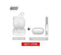 (Bianco con custodia e penna) QCY HT05 ANC Cuffie wireless con cancellazione del rumore da 40 dB, Bluetooth