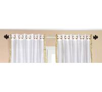 Bianco Con Dorato Bordo Anello Superiore Puro Sari Tendine/Drappo/Pannello -