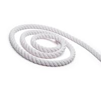 Bianco Contorto Cotone Corda - 3 Filoni Cavo / Forte Qualità Stringa