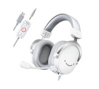 (BIANCO) Cuffia FIFINE Jack da 3,5 mm e USB Cuffia Suono Surround 7.1/Volume