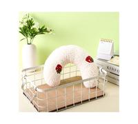 (Bianco) Cuscino a forma di U per la protezione del collo, cuscino per un sonno profondo, comodo e morbido