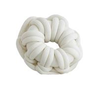 (Bianco)Cuscino annodato creativo a forma di anello Cuscino a forma di ciambella ad anello personalizzato