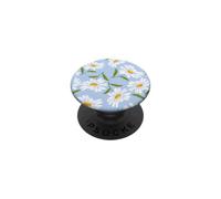 Bianco Daisy Floral Pattern Primavera Fiore Giardino PopSockets PopGrip Adesivo