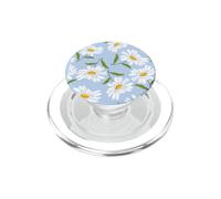 Bianco Daisy Floral Pattern Primavera Fiore Giardino PopSockets PopGrip per MagSafe