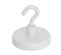 Bianco Dipinta Ferrite Bloccaggi Magnet Con M6 Gancio - 50mm Diametro - 21.3kg A