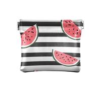 Bianco e nero a righe anguria moda donna piccola borsa in pelle portamonete portafoglio impermeabile carta chiave organizzatori per le donne bolsas para monedas de Mujer