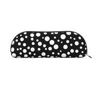 Bianco e nero Big Dot Print Borsa per il trucco Borse per cosmetici Borsa da viaggio Borsa da toilette Borse Ricevute Astuccio per matite, Bianco e nero Grande Pois, Taglia Unica, Punto grande bianco