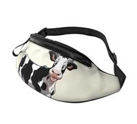 bianco e nero mucca Fanny Pack per gli uomini donne moda marsupio regolabile Crossbody borse ovunque cintura