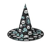 Bianco e nero panda faccia 3 PCS Halloween strega cappello costume partito cappello adatto per giochi teatrali accessori