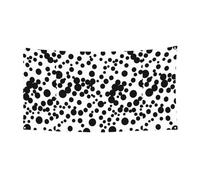 Bianco e nero stampa a pois grandi Halloween Natale Banner Decor Outdoor Indoor Hanging Party Sign a prova di sbiadimento per uso ripetuto