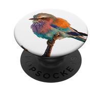 bianco e uccello, cuscini pavone, decorazione decorativa, PopSockets PopGrip Adesivo