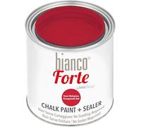 Bianco Forte - Rosso Melograno - (250ml) Vernice a Gesso con Finitura/Protettivo 2-in-1: Chalk Paint Super Resistente per Mobili, Pareti e Porte - Asciugatura Rapida, Interni/Esterni, Opaca