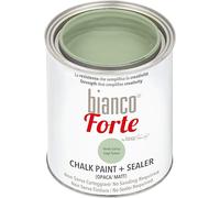 Bianco Forte - Verde Salvia - (1L) Vernice a Gesso con Finitura/Protettivo 2-in-1: Chalk Paint Super Resistente per Mobili, Pareti e Porte - Asciugatura Rapida, Interni/Esterni, Opaca