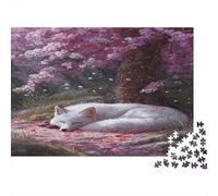 Bianco Fox Under The Cherry Tree,Puzzle Per Adulti 1000pcs (75x50cm),Giochi Di Sfida