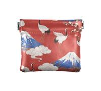 Bianco Giapponese Gru Monte Fuji Delle Donne di Modo Della Borsa Della Moneta di Cuoio Decorativo Mini Cambiamento Portafoglio Tasca Della Moneta per Gli Uomini Donne Viaggi soporte