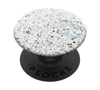 Bianco Glitch Art Cool Minimalista Glitchy Pattern PopSockets PopGrip Adesivo