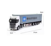 (Bianco Grigio) Modello Giocattolo in Metallo Pressofuso 1:50 Carrello Elevatore a Tiro con Suono e