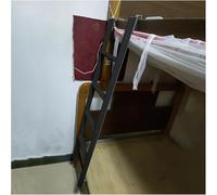 Bianco Grigio Nero Gancio su Scala A Castello per Viaggio Rimorchio Scuola, RV Scala Appesa, Dormitorio in Metallo Letto A Soppalco Scala, 116 130 140 150 Cm di Altezza, Black, 1.3m/51.1"/4.2ft