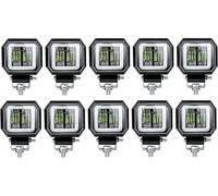 Bianco Halo LED Lavoro Luci X10 7D Lente Quadrato Angel Eyes Nebbia DRL Luce SUV