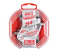 Bianco Hammer 2x H4 12V 60/55W Xenon Gas Look Effetto Halogen-Birnen P43t Set